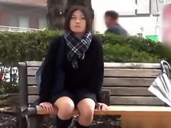 Japanese teen toys pussy