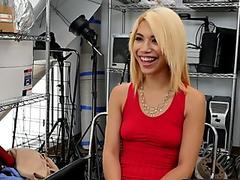 Asian teen can t resist the big size of the black cock of the casting agent that wants her hard.