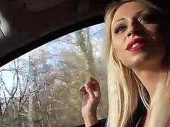 Hot blonde teen Chloe La Court hitchhikes and drilled