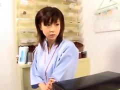 Pretty teen Aki Hoshino visits hospital for check-up