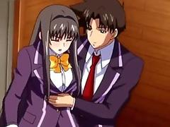 Hentai beautiful girl has sex in tights